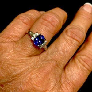 14k white gold AAA tanzanite ring